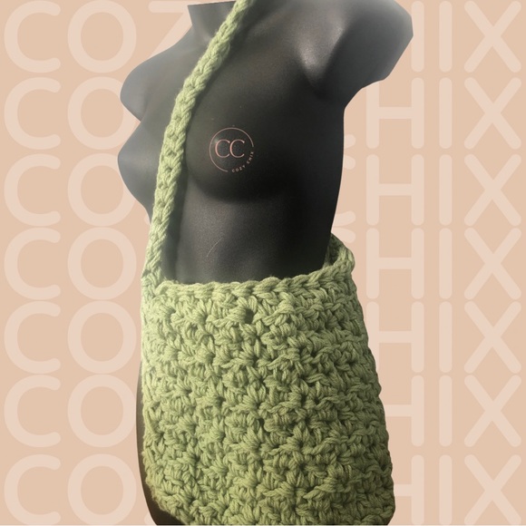 “Just Another Day” Handmade Crochet Shoulder Bag - Picture 2 of 3